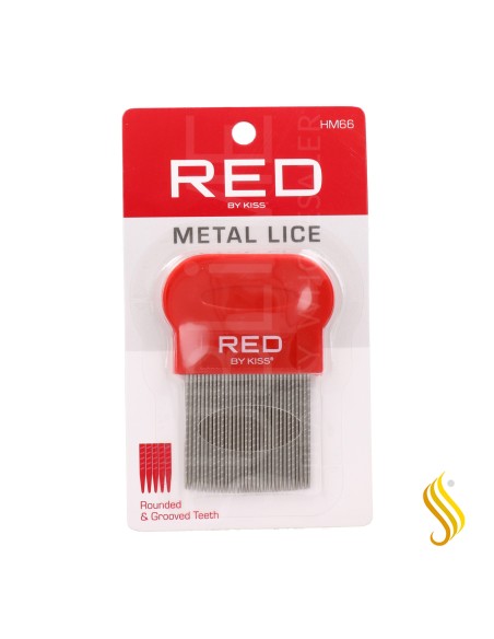 Red Kiss Metal Lice Comb Peineta Aluminio